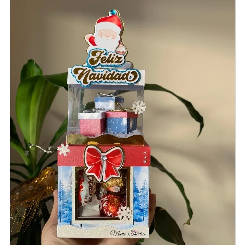 Boites doubles avec mini cadeaux - Père Noel