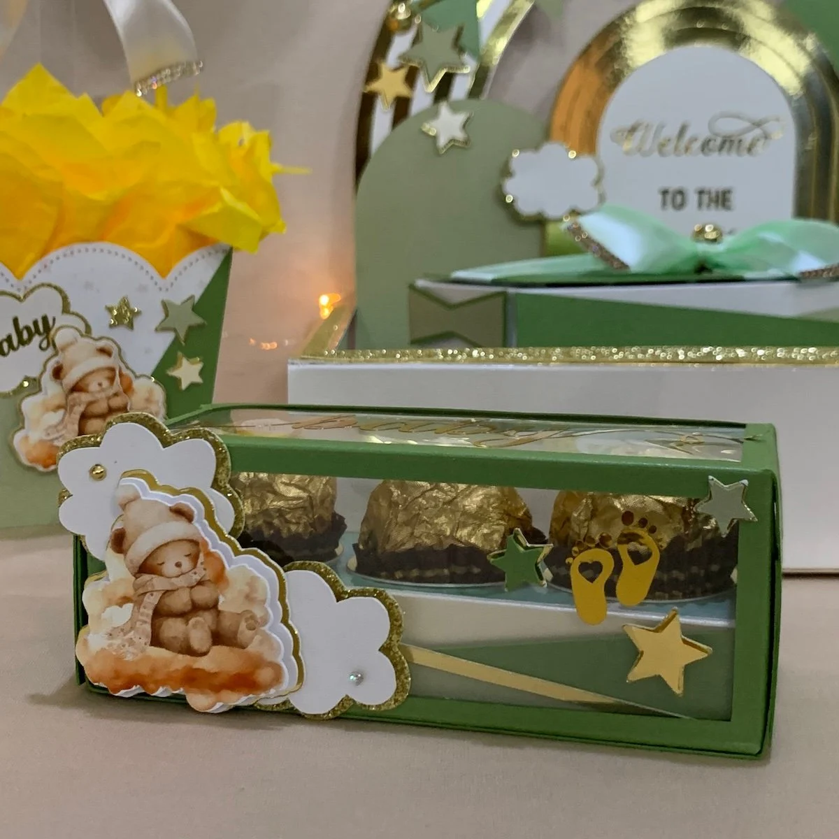 Boîte à chocolat 3 compartiments - Bébé Ours