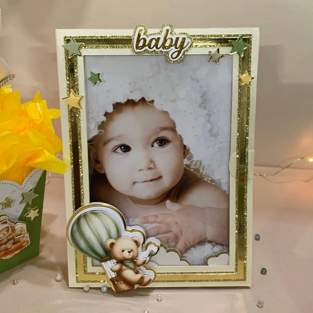 Carte Cadre photo personnalisée - Bébé Ours