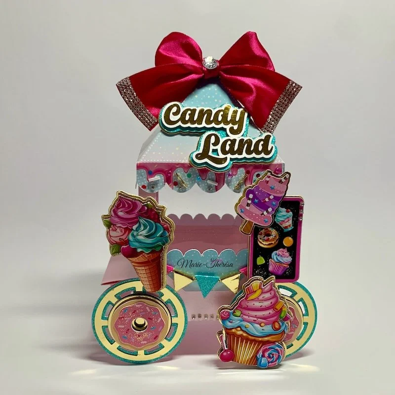 Voiture Pop Corn 3D personnalisée - Candy Land