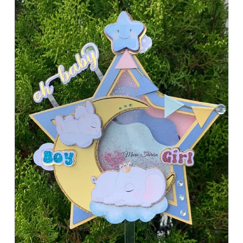Cake Topper Etoile Lumineuse - Oh Baby