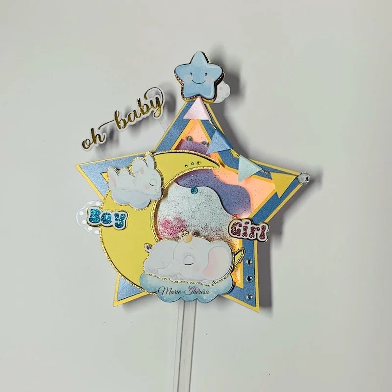 Cake Topper Etoile Lumineuse - Oh Baby – Image 3